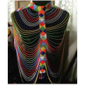 Tribal cultural traditional zulu South African full body necklace that is handmade colourful