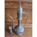 TWO x 55 cm tall, Brass Antique/Vintage Indian Tea/Coffee Pots. Beautifully etched and hand crafted