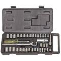 40 Piece Socket Set - 1/4" & 3/8" Drive S.A.E. and Metric Size Combination Socket Wrench Set