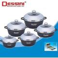 Elegant 10 Piece Dessini - Die Cast Aluminium Non Stick Cookware Set