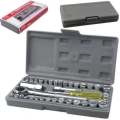 STOCK CLEARANCE - 40 Piece Socket Wrench Set - 1/4" & 3/8" Drive - up to 16mm Sockets