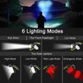 Long Shoot Strong LED Spotlight With Sidelight Multifunctional Outdoor Handheld Searchlight Powerful