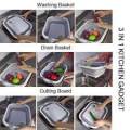 Foldable Cutting Board, Washing Bowl & Draining Basket - Multi Basket