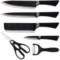 6Pc Non-Stick Knife set with New Anti-Slip Handle...REALLY A MUST HAVE !!!!