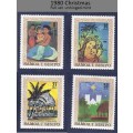 Samoa.1980.Christmas  Full set unhinged mint