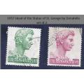 Italy.1957.Head of the Statue of St. George by Donatello Set of 2