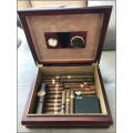 Cigar Humidor with 30 Top Cigars and Zippo Clipper