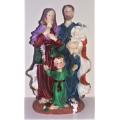 HOLY FAMILY WITH YOUNG JESUS 18.5cm RELIGIOUS STATUE RESIN FIGURINE