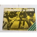 Rugby Album - Springbok Matches 1980 British Lions Tour Album plus player sheet