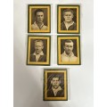 1931 Springbok Rugby and Cricket Teams Trading/Cigarette Cards * 5 (Issued by United Tabacco)