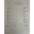 Cricket Programme - Northern-Transvaal vs Transvaal 8/9/10 January 1988