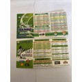 Cricket Itineraries/Fixture Cards * 2 - KZN Cricket Union (2002/2003 season and 2006/2007 season)