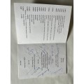 Cricket - **SIGNED** Menu: Welcome to 1994 South-African Cricket Team in Australia