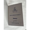 Cricket - Dinner Menu: Natal Cricket Society 20/08/1988 (3 Unknown Signatures)