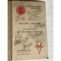 Cricket - 26/04/1935 Welcome Luncheon Menu: SA Cricket Team *SIGNED*