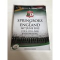 Rugby Programme - 4 * 2012 Springbok Rugby Programmes.