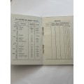 Cricket Itinerary/membership card - 1929/1930 Port-Elizabeth Cricket Club