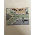 Rugby Ticket - 1995 Rugby World Cup Game 27 (QF) England vs Australia 11/06/1995