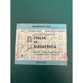 Rugby Ticket - Italy vs South-Africa Genova 19/11/2001
