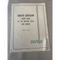 Rugby Itinerary - 1951/1952 Springbok Tour (Issued by Cavalla Cigarettes)