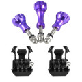 Aluminium Screws + Basic Mounts for GoPro - Purple - 5pcs