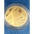 2003 Protea Cricket Gold Coin - 1/10oz Gold 24 Ct. --- Beautiful Coin.