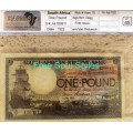 1922 W.H Clegg 1st Issue One Pound Note SANGS Graded EF 45 - Catalogue Value R11 700.00