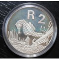1997 Silver R2 Crown Seahorse in SA Mint Box