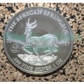 2017 Gabon 1000 Francs Springbok 50th Anniversary 1oz Silver Coin - No Box - Capsulated