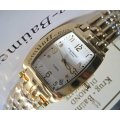RETAIL: R11,220.21 Krug Baümen MEN Tuxedo 4 Real Diamond White Dial 18Kt Gold Strap Watch