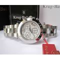 Retail: R12,748.82 Krug Baumen UNISEX Couture Chrono White MOP Diamond Rose Gold Watch RRP £650