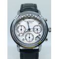 Brand new!!! Krug Baumen Ladies Principle Classic Black Leather Strap Steel Watch £490
