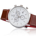 R1 AUCTION** DETOMASO Milano Mens Watch Classic Chronograph Stainless Steel  Brown Leather watch