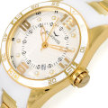 Aquaswiss Trax 3H Unisex Watch:Gold/White Dial Swiss Made Retail: $1000 /R12190