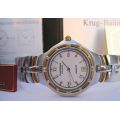 Retails @ £605/ R10,000 Krug Baumen LADIES Regatta 4X Genuine Diamond White Dial Two Tone Watch