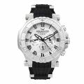 Retail: R13,397.00 Aquaswiss Men BOLT 5H Swiss Chrono Stainless Steel and Black Silicone Band Watch