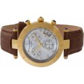 R1 Auction Collection!! Retail: R12,124.18 Krug Baumen Unisex Couture Brown Chrono MOP Diamond Watch