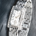 Yves Camani Amance Womens  Stainless Steel 26 Zirconia Crystals Watch