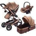 Belecoo Baby Pram Stroller - 3 Function Foldable Baby Pram with Car Seat