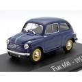 Fiat 600 1957 blue 1/43 IXO NEW+boxed #4138 instant wheels