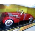 Cord 812 Convertible 1937 red 1/18 ERTL NEW+boxed  #8966 instant wheels