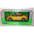 Porsche 911 (991) Carrera S 2011 yellow 1/24 Welly NEW+boxed  #2145 instant wheels
