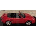 Porsche 911 Turbo Cabrio 2005 red 1/24 Motormax NEW+boxed  #2152 instant wheels