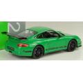 Porsche 911 997 GT3-RS 2011 green 1/24 Welly NEW #2010 instant wheels