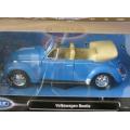 Volkswagen Beetle Cabriolet 1979 light-blue 1/24 Welly NEW  #2019 instant wheels