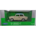 Trabant 601 1964 beige+light blue 1/24 Welly NEW+boxed  #2022 instant wheels