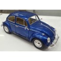 Volkswagen Beetle 1967 blue-met 1/24 Kingsmart NEW+boxed  #2031 instant wheels