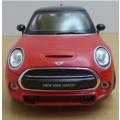 Mini Cooper S Hatch 2014 red 1/24 Welly NEW+boxed  #2080 instant wheels