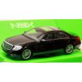 Mercedes Benz S-Class S500 (W222) 2013 black 1/24 Welly NEW+boxed  #2100 instant wheels