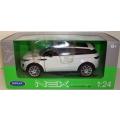 Land Rover Range Rover EVOQUE 2011 white 1/24 Welly NEW+boxed  #2102 instant wheels